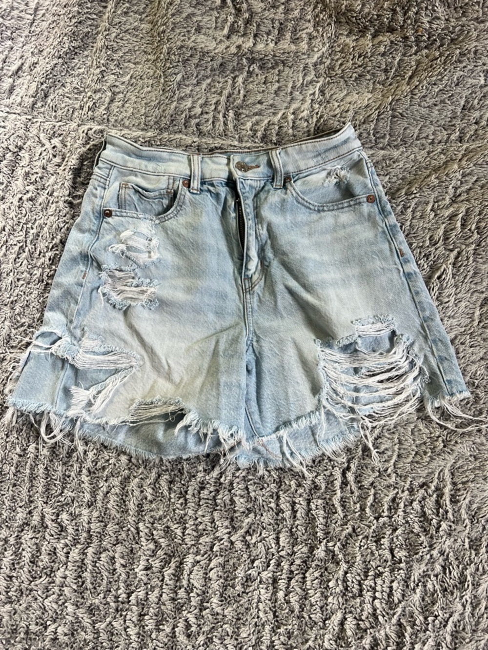 American Eagle Light Wash Denim Jeans with distress